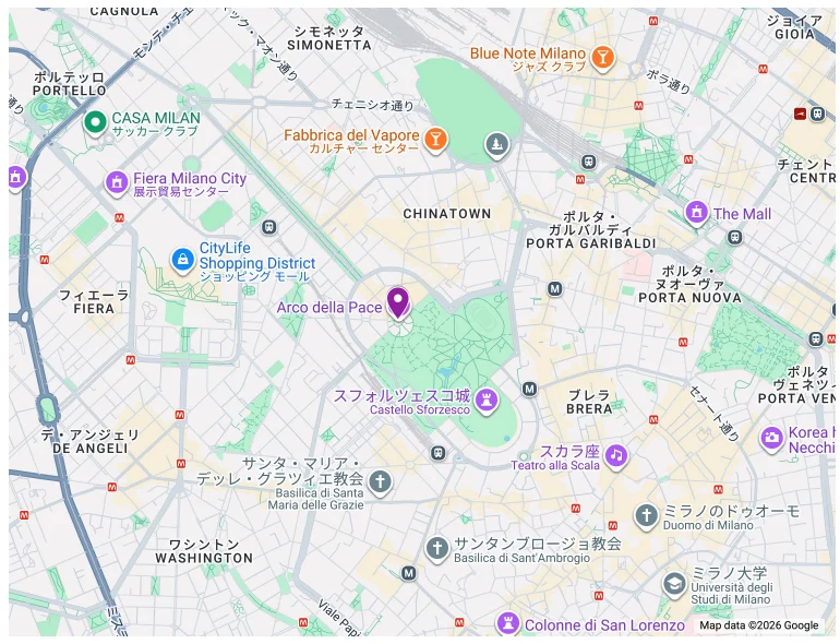 ミラノ 平和の門 地図