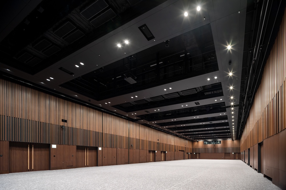 Architectural view of the new entertainment and MICE hub in Yaesu, Tokyo.